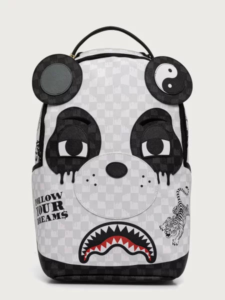 Sprayground rucsac PANDA FACE alb