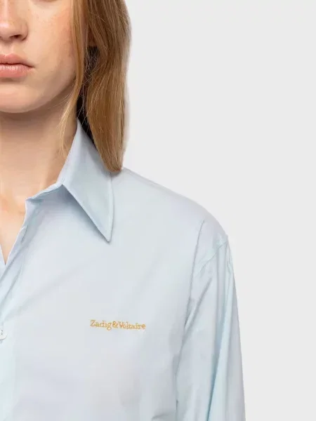 Твілова сорочка Zadig&voltaire блакитна