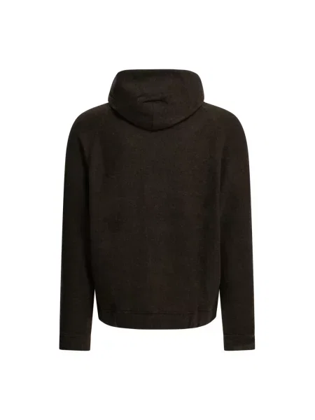 Bluza z kapturem Maison Kitsune z kapturem z logo brązowa
