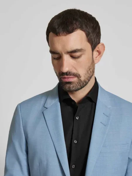 Koszula biznesowa o kroju slim fit z diagonalu Jake*s czarna