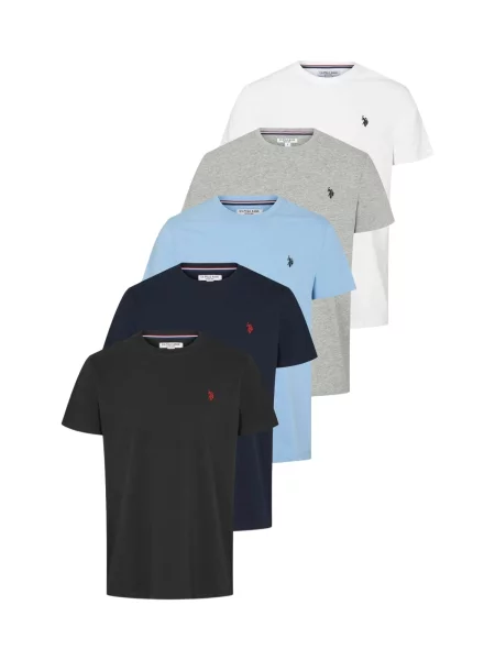 U.S. POLO ASSN. Póló UMArjun kék / szürke fehér
