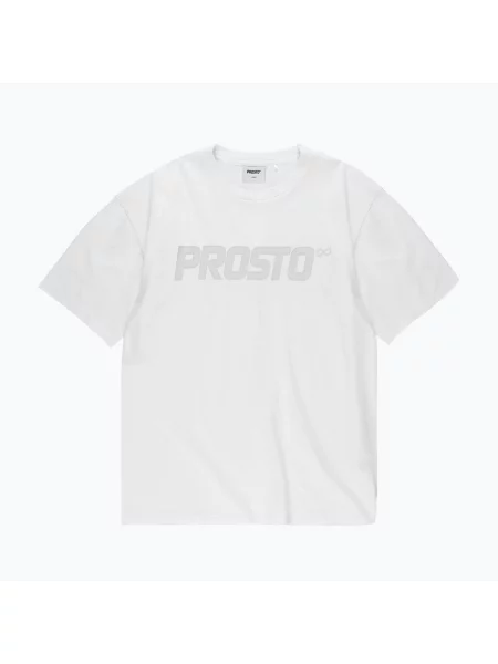 Tricou pentru bărbați PROSTO Big Logo white alb