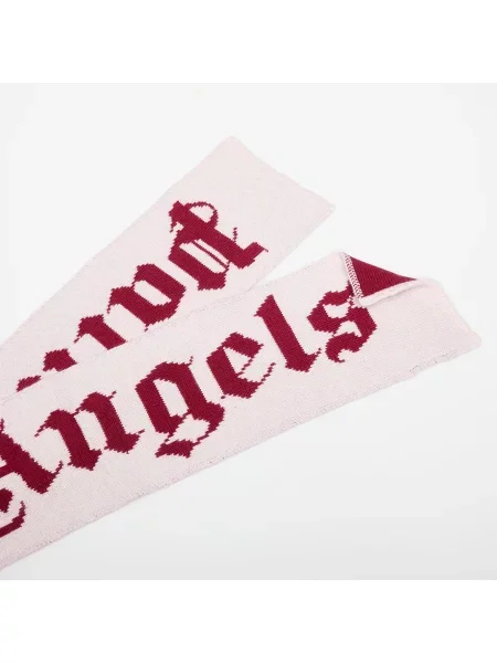 Sál Palm Angels Kids Logo Knit Scarf Rose Pink/ Brick Red Universal piros