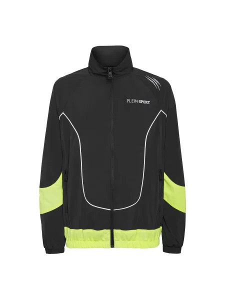Kurtka bomber Plein Sport do biegania czarny