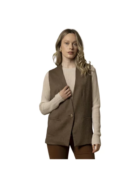 Kamizelka Kocca elegancka brązowa