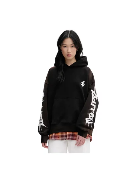 Bluza z kapturem Barrow z kapturem z nadrukiem czarna
