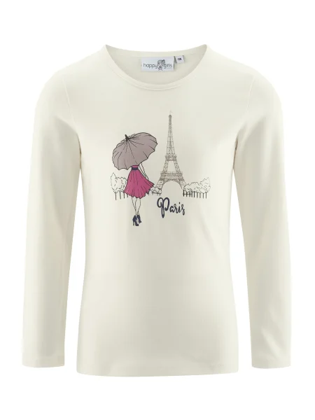Happy girls Tricou pământiu / gri închis / roșu burgundy alb