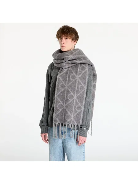 Fular Calvin Klein Emblem Aop Brushed gri