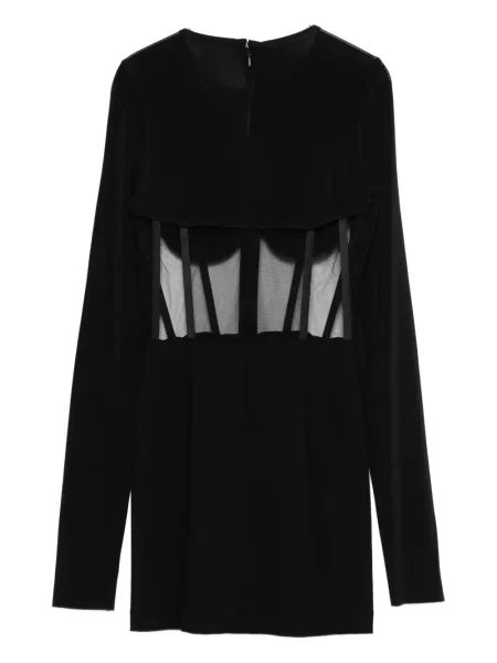 Rochie mini Nensi Dojaka plasă de costum negru