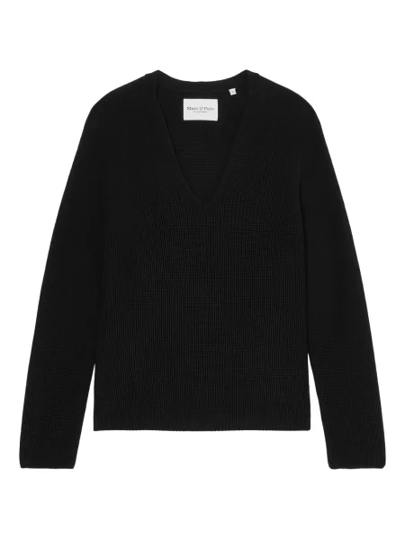 Pulover Marc O'polo cu decolteu în V negru
