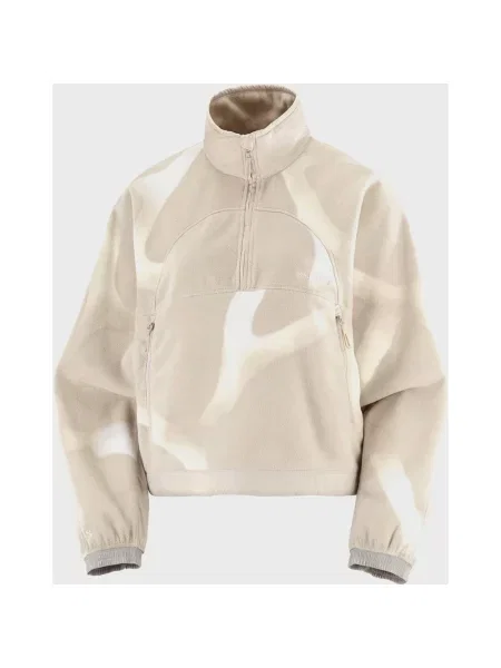Polar Salomon Chroma Fleece Crop Half Zip beżowy jasny XS biały