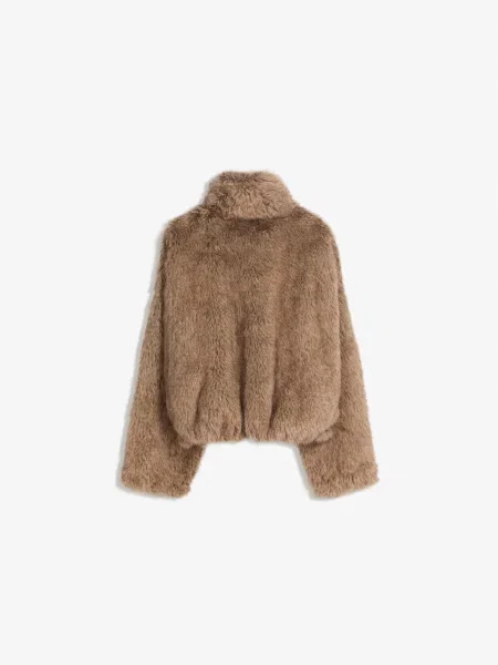 Bershka Geacă de primăvară-toamnă închis bej