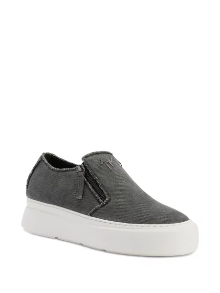 Sneakerși Giuseppe Zanotti din piele gri