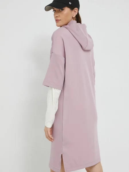 Šaty Fila midi oversize růžová