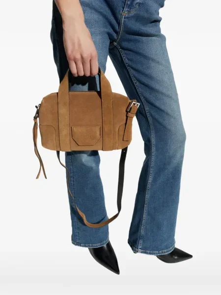 Geanta de piele Allsaints din piele cu cataramă