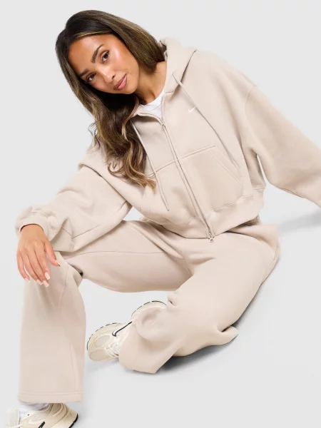 Nike Bluza Rozpinana Z Kapturem Studio beżowa