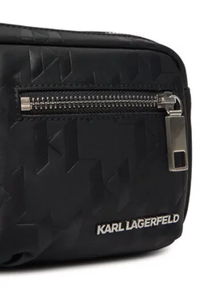 Karl Lagerfeld torbica za okoli pasu K/MONOGRAM črna
