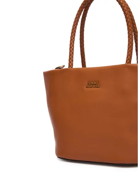 Tommy Hilfiger Ročna torba Th Marina Bucket Leather rjava
