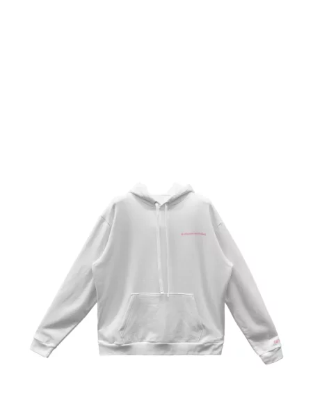 Hanorac cu glugă Chrome Hearts cu imagine cu motiv cu inimi alb