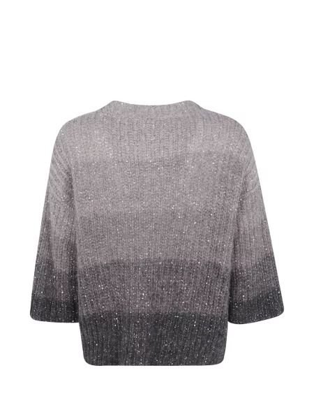 Pulover D.exterior cu paiete maro
