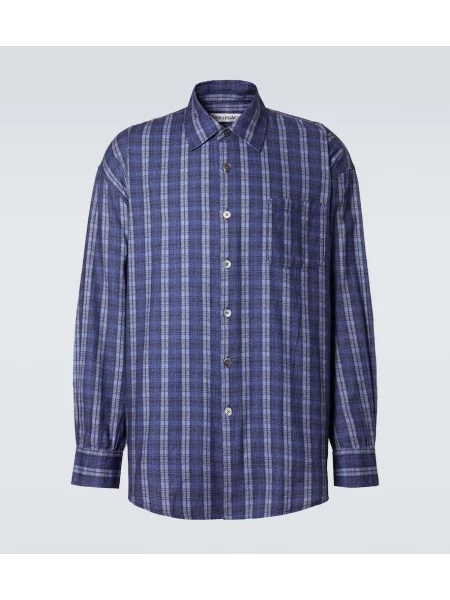 Kostkovaná košile Our Legacy modrá