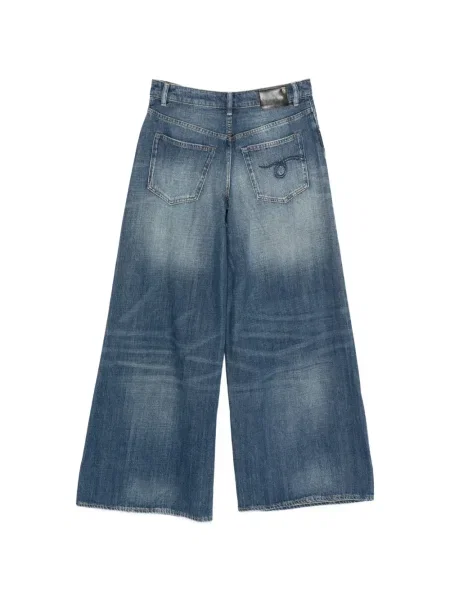 Szerokie jeansy R13 niebieskie