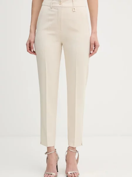 Joop! pantaloni fason tigareta high waist bej