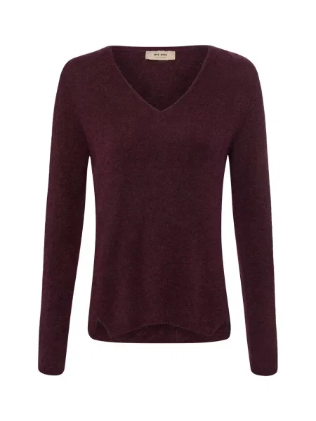 Dzianinowy sweter Mos Mosh brązowy