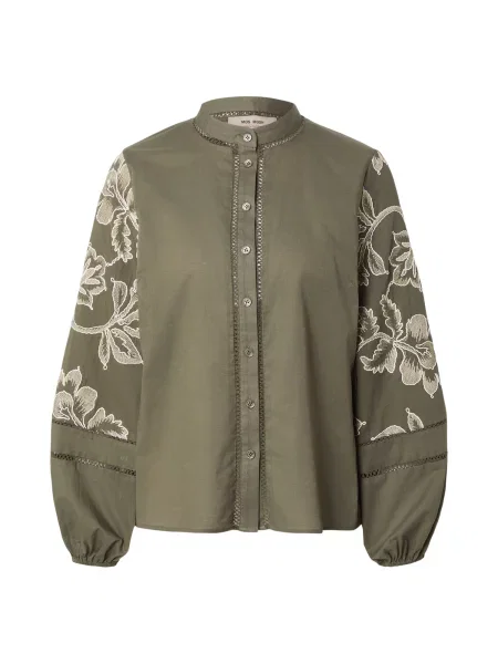 MOS MOSH Bluză MMLouis oliv alb