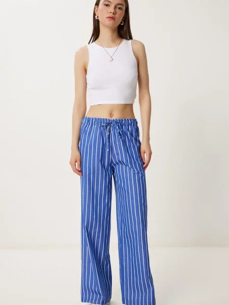 Happiness İstanbul Pantaloni albastru alb