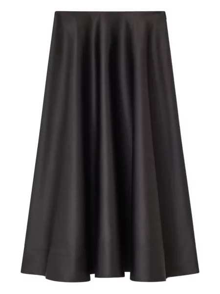 Fusta maxi Ganni din satin negru