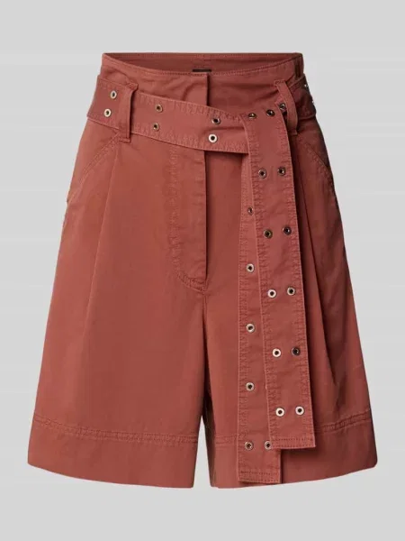 Szorty o kroju regular fit z mieszanki bawełny model C_TULINA' Boss Orange pomarańczowe