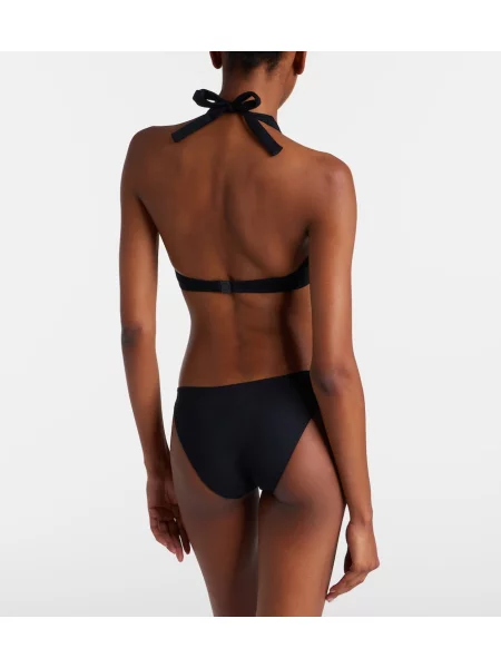 Top Eres cu gât halter negru
