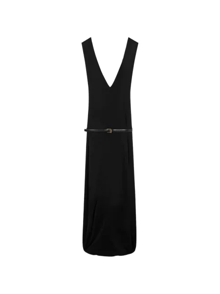 Rochie midi Loewe cu decolteu în V negru