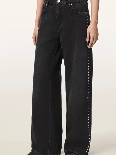 AllSaints blugi straight pentru femei SWAY negru
