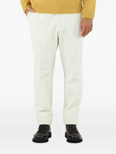 Pantaloni Cruna de catifea cord alb