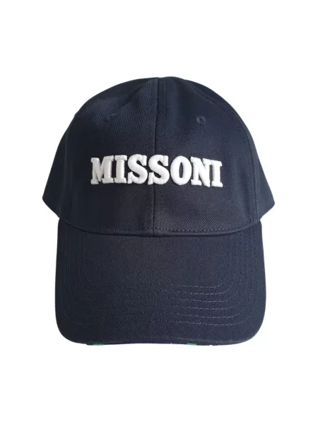 Czapka z daszkiem Missoni niebieska