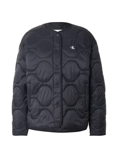 Calvin Klein Jeans Prehodna jakna svetlo siva črna