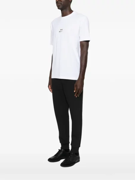 Tricou Boss cu imagine cu decolteu rotund alb