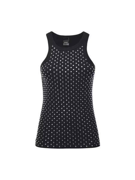 Top Pinko w paski z paskiem czarny
