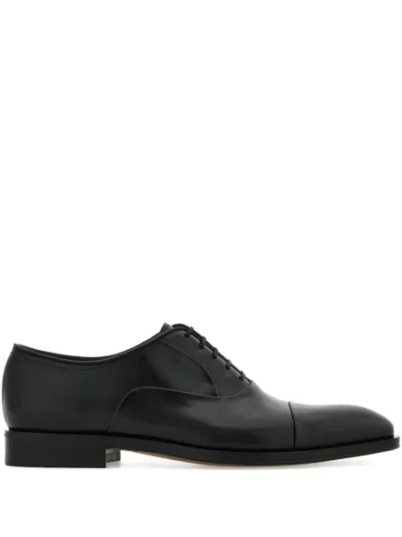 Oxford Ferragamo din piele negru