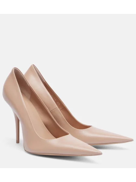 Pantofi cu toc Balenciaga din piele bej