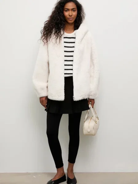 Answear.LAB kurtka przejściowa oversize beżowy