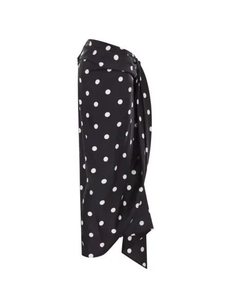 Fustă Sportmax cu funde cu buline negru