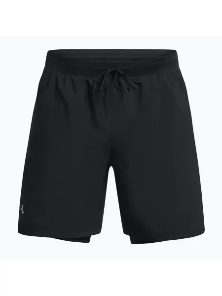 Pantaloni scurți de alergare pentru bărbați Under Armour Launch 7" black / black / reflective negru