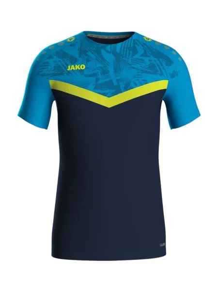 JAKO Tricou funcțional bleumarin / azur / citron / verde petrol galben
