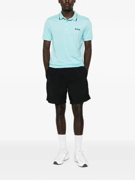 Tricou polo Boss cu imagine albastru