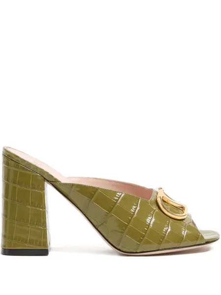 Sandale Valentino Garavani cu toc bloc verde
