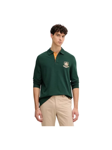 Guess longsleeve z aplikacją zielony