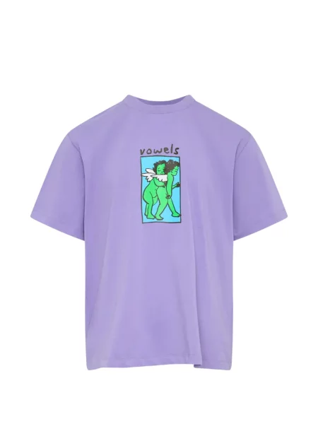 Tricou Vowels cu imagine violet